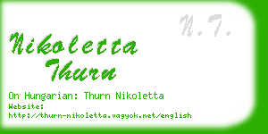 nikoletta thurn business card
